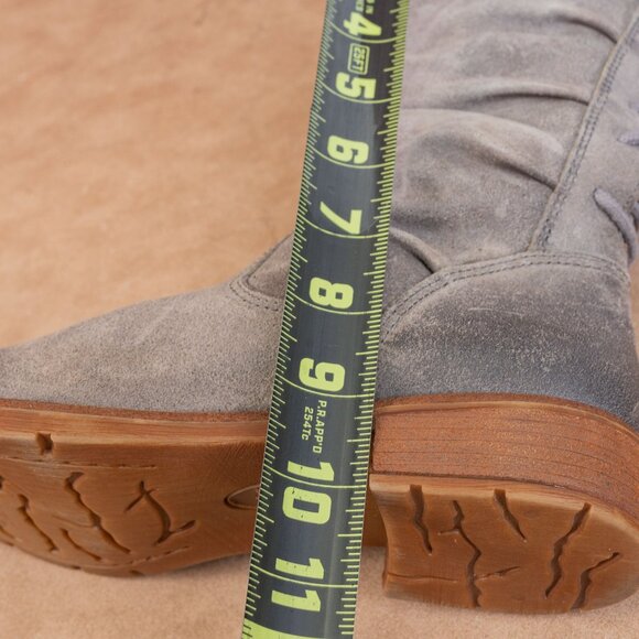 Sofft Women Sharnell Low Distress Grey Suede Back Lace-up Mid Calf boots sz 7 - Picture 6 of 8